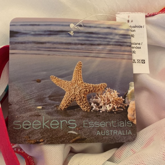 HP🎉1PC seeker Suit swimwear Floral Rouched Side Oriental Pink Australia 4 - Picture 7 of 9